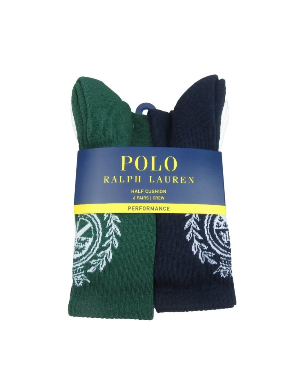 Polo Ralph Lauren Performance Crest Crew Socks (6 Pack) Men's Size 6-13 NEW